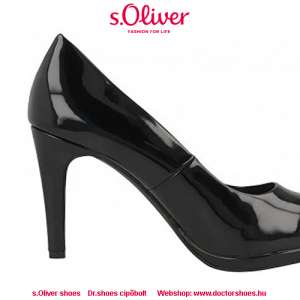 s.Oliver Wendy black lakk | DoctorShoes.hu