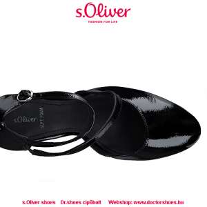 s.Oliver Lenir black lakk | DoctorShoes.hu