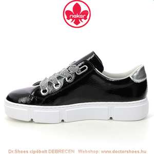RIEKER Zorka black lakk | DoctorShoes.hu