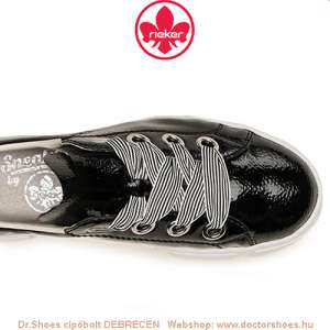 RIEKER Zorka black lakk | DoctorShoes.hu