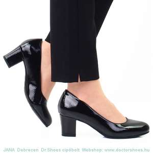 JANA Nilan black lakk | DoctorShoes.hu
